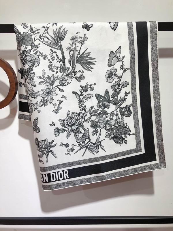 Dior silk scarf 90X90cm E (5)