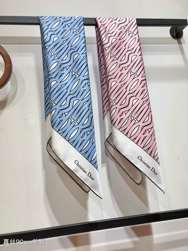 Dior silk scarf 90X90cm E (6)