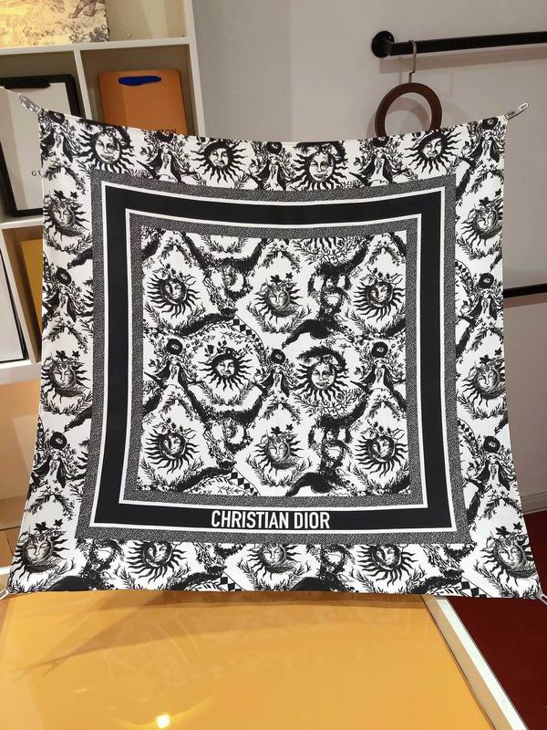 Dior silk scarf 90X90cm E (6)