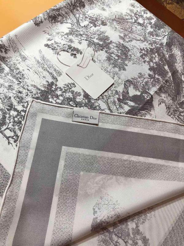 Dior silk scarf 90X90cm E (6)