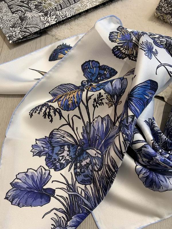 Dior silk scarf 90X90cm E (6)