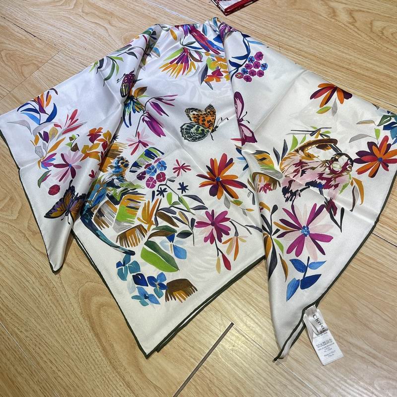 Dior silk scarf 90X90cm E (6)