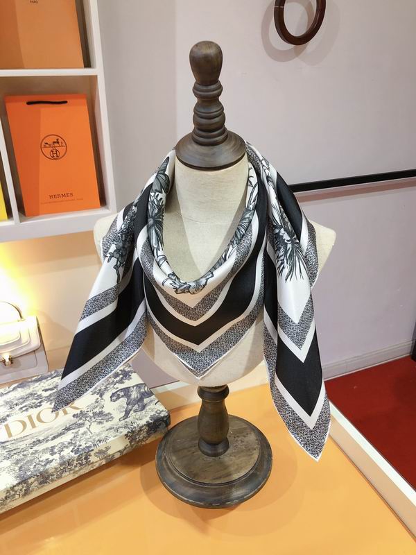Dior silk scarf 90X90cm E (6)