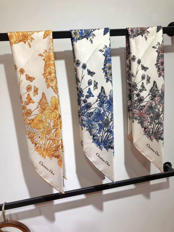 Dior silk scarf 90X90cm E (6)