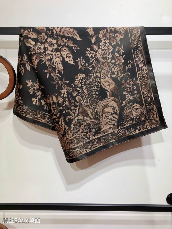 Dior silk scarf 90X90cm E (7)