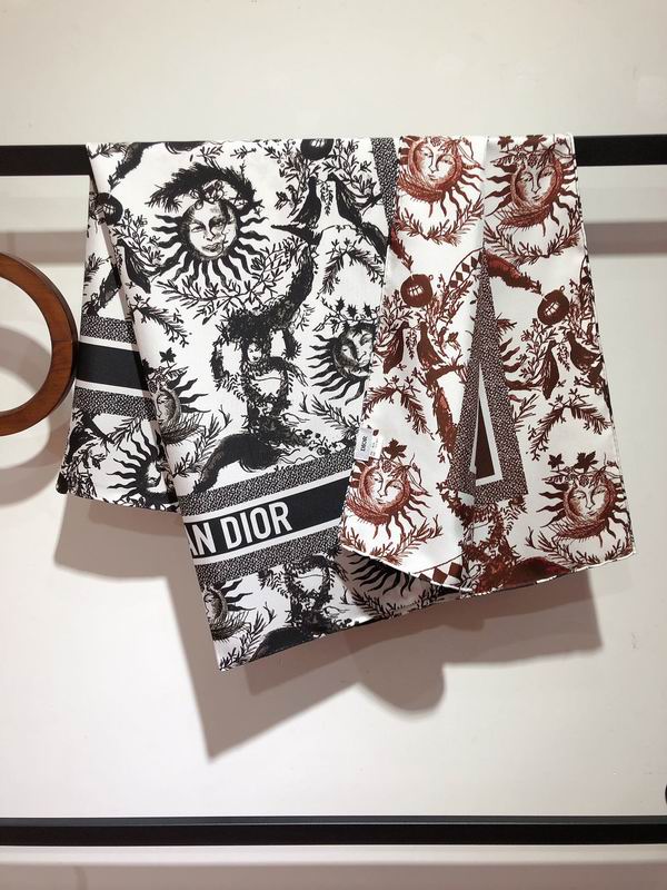 Dior silk scarf 90X90cm E (7)