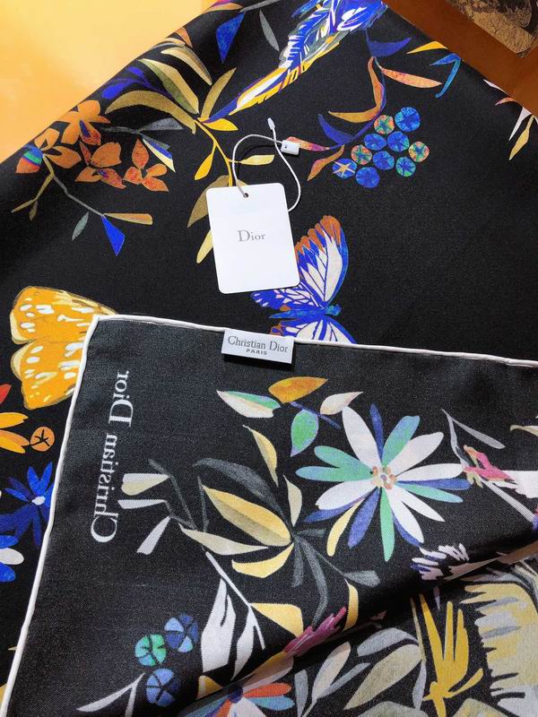 Dior silk scarf 90X90cm E (7)
