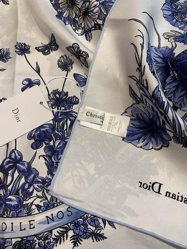 Dior silk scarf 90X90cm E (7)