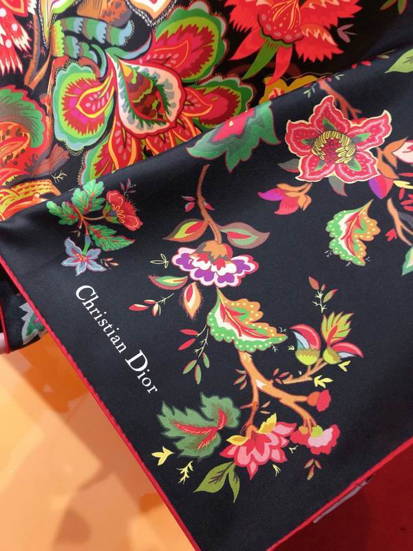 Dior silk scarf 90X90cm E (7)
