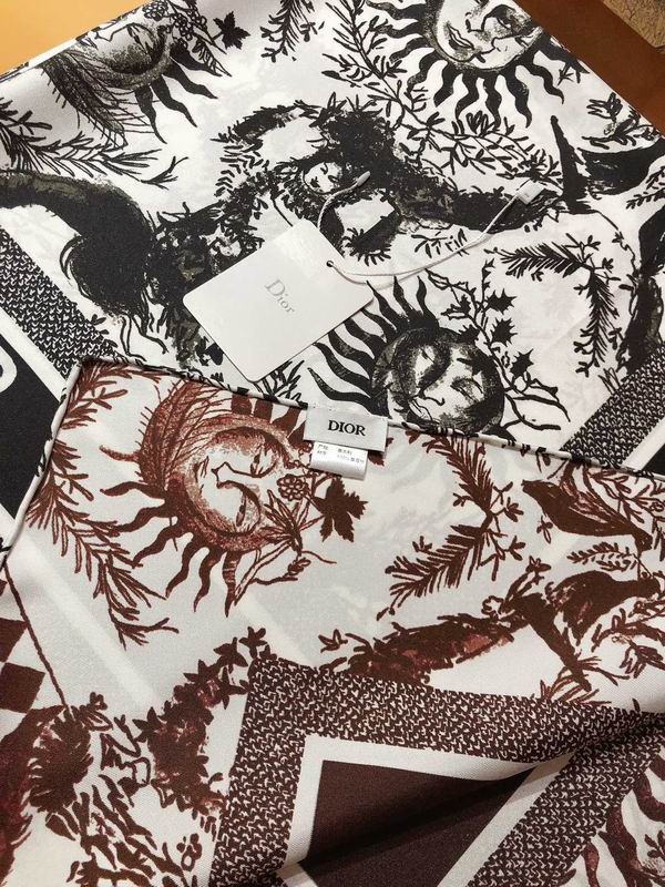 Dior silk scarf 90X90cm E (8)