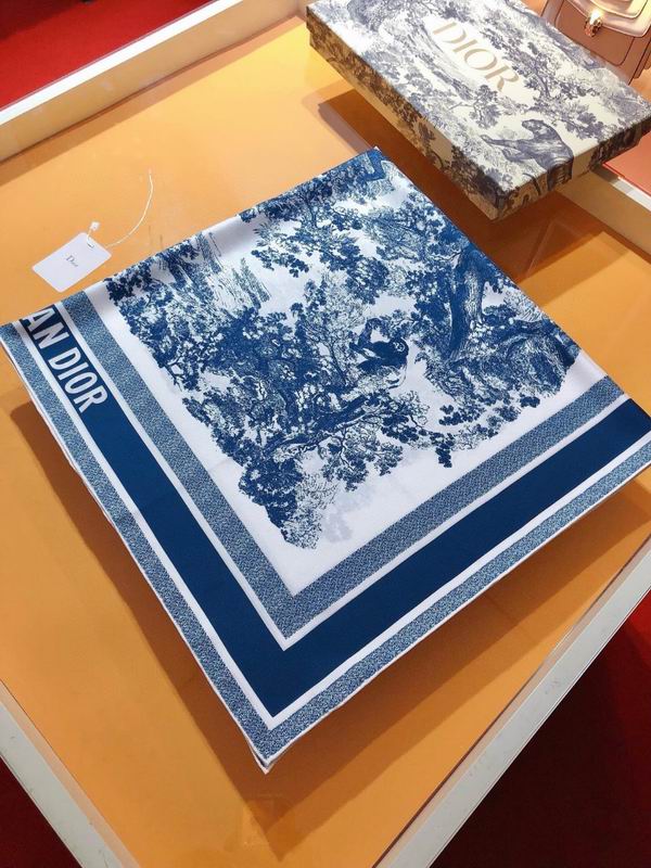 Dior silk scarf 90X90cm E (8)