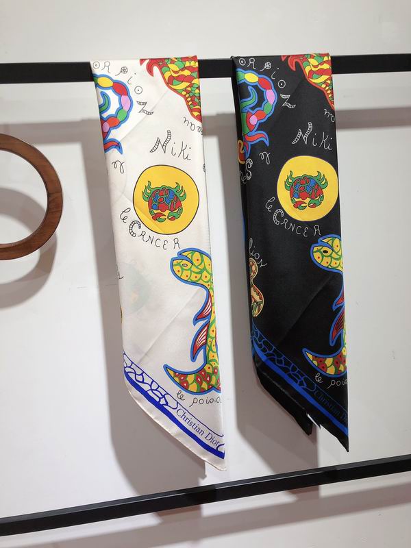 Dior silk scarf 90X90cm E (8)