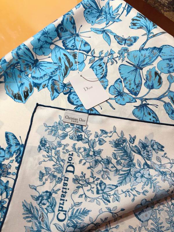 Dior silk scarf 90X90cm E (8)