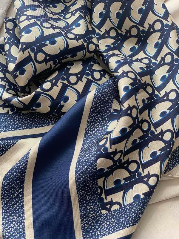 Dior silk scarf 90X90cm E (8)
