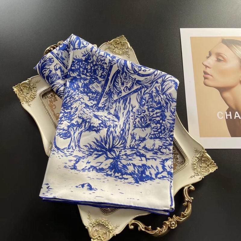 Dior silk scarf 90X90cm E (8)
