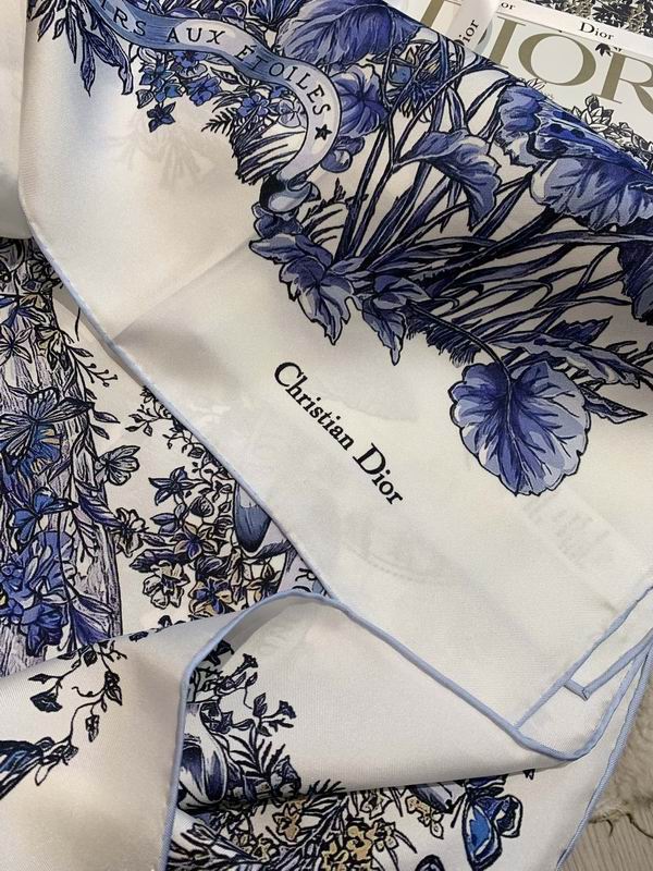 Dior silk scarf 90X90cm E (8)