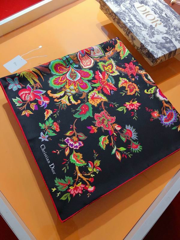 Dior silk scarf 90X90cm E (8)