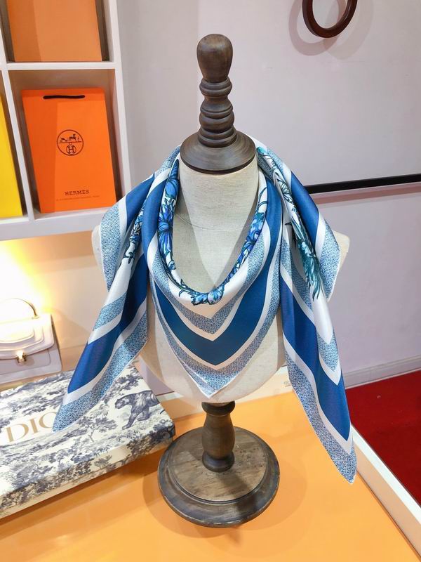 Dior silk scarf 90X90cm E (8)
