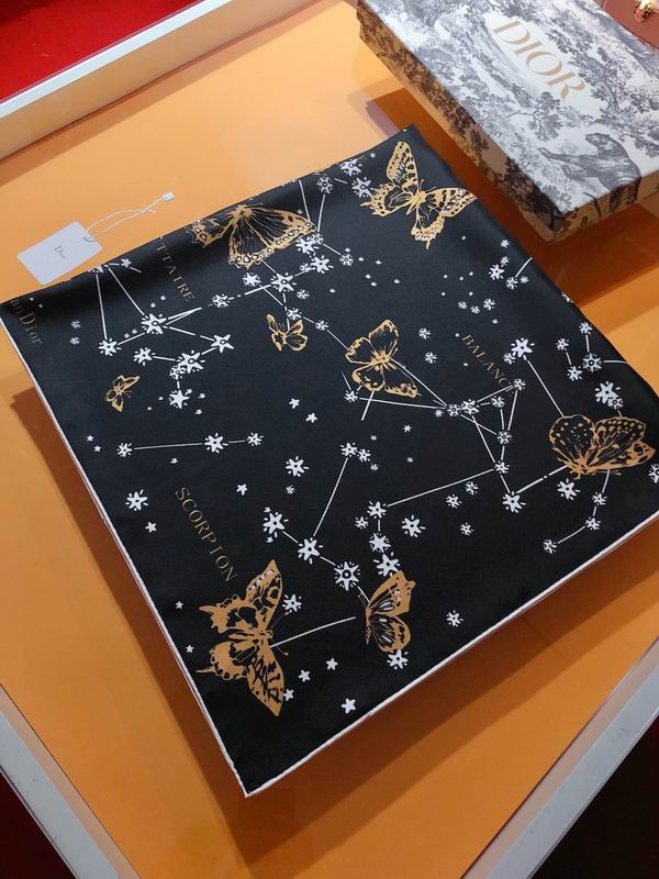 Dior silk scarf 90X90cm E (8)