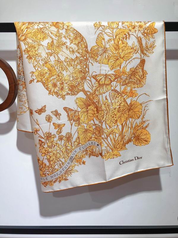 Dior silk scarf 90X90cm E (8)
