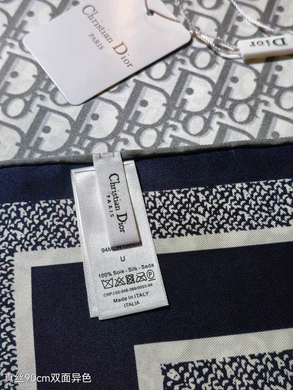 Dior silk scarf 90X90cm E (9)