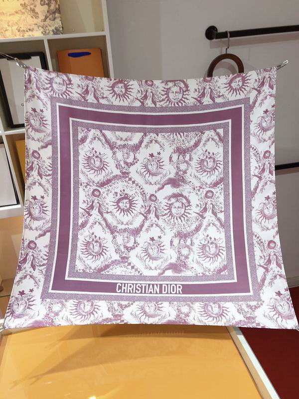 Dior silk scarf 90X90cm E (9)