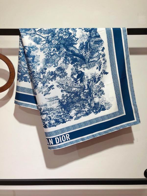 Dior silk scarf 90X90cm E (9)