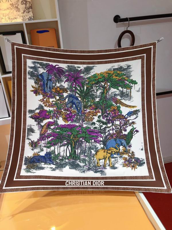 Dior silk scarf 90X90cm E (9)