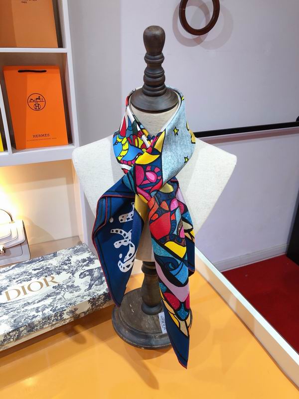 Dior silk scarf 90X90cm E (9)