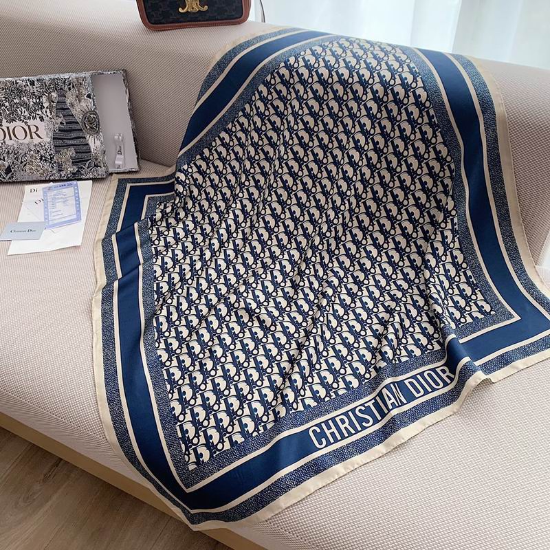 Dior silk scarf 90X90cm E (9)