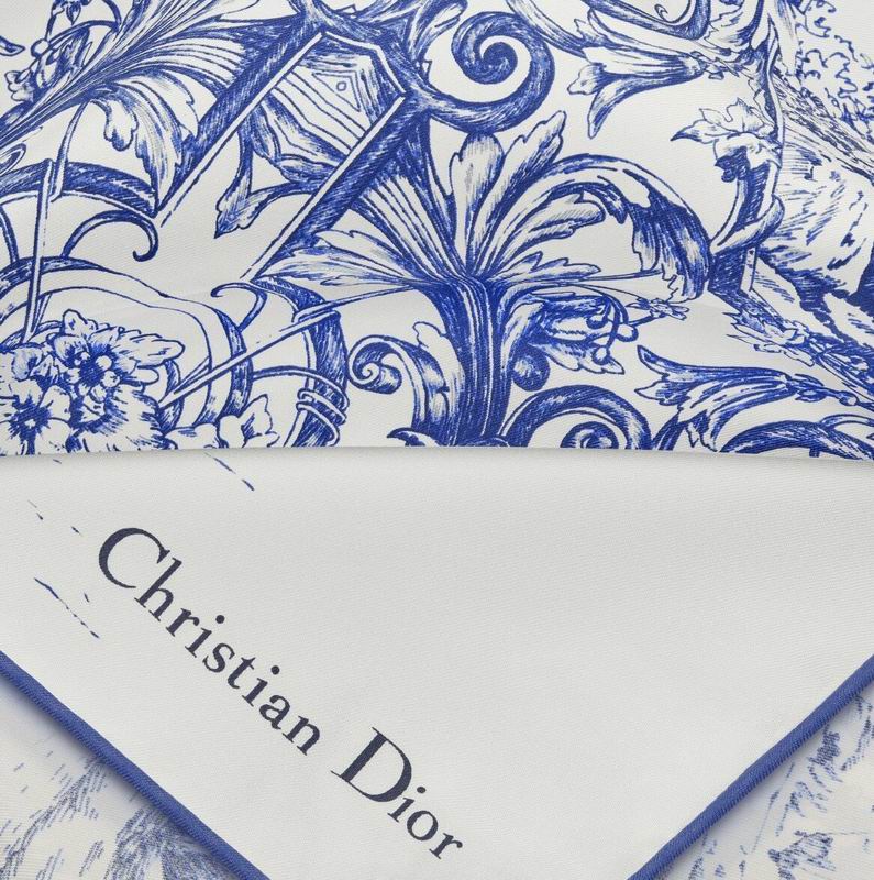 Dior silk scarf 90X90cm E (9)