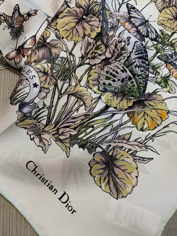 Dior silk scarf 90X90cm E (9)