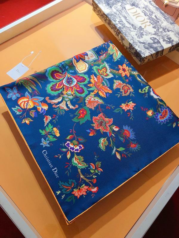 Dior silk scarf 90X90cm E (9)