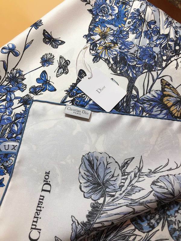 Dior silk scarf 90X90cm E (9)