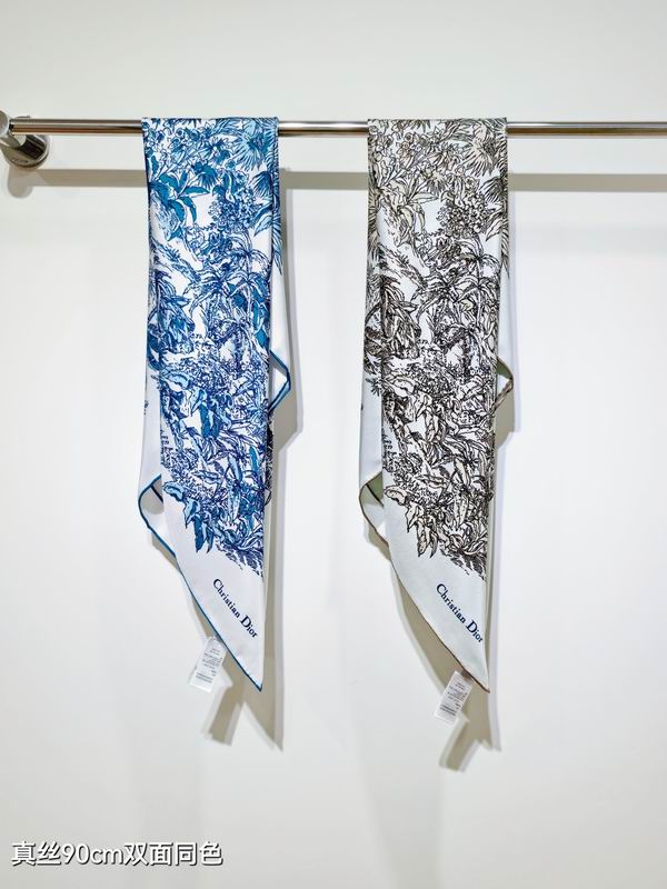 Dior silk scarf 90X90cm E02 (1)