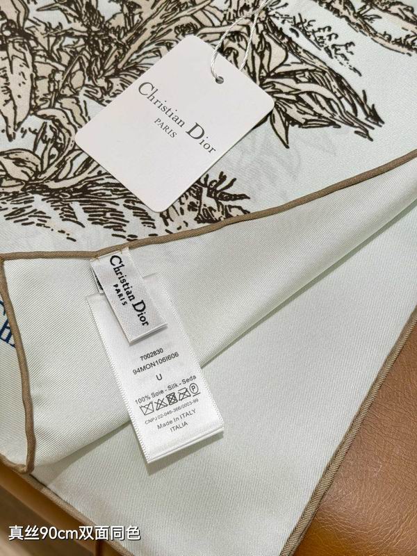 Dior silk scarf 90X90cm E02 (15)