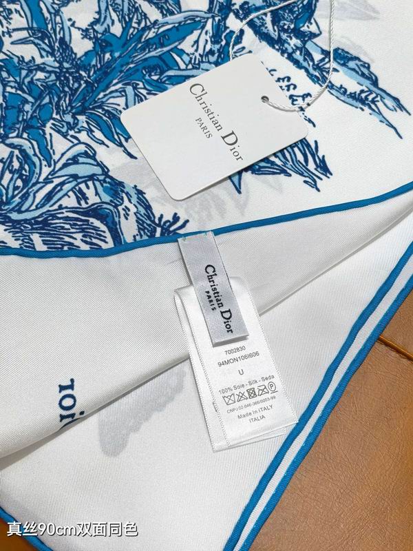 Dior silk scarf 90X90cm E02 (5)