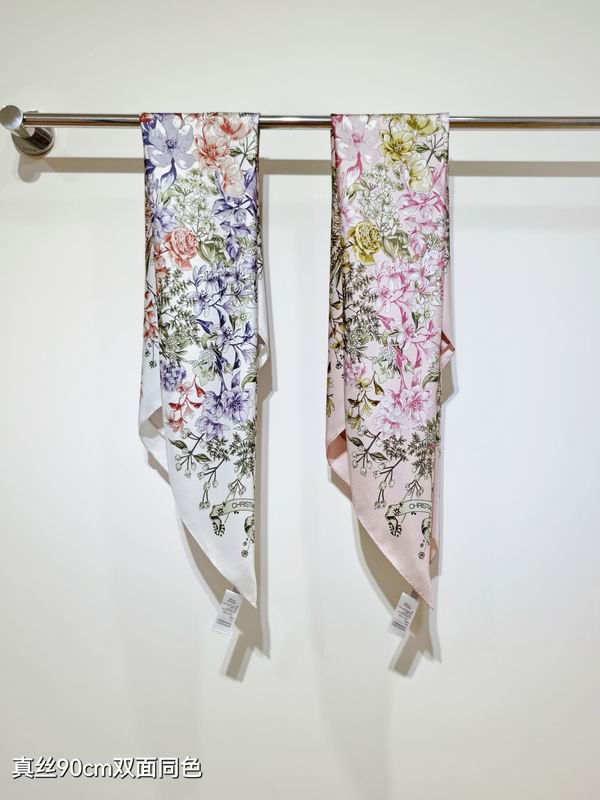 Dior silk scarf 90X90cm E03 (1)