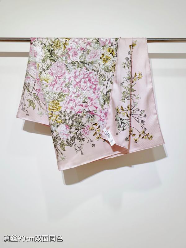 Dior silk scarf 90X90cm E03 (15)