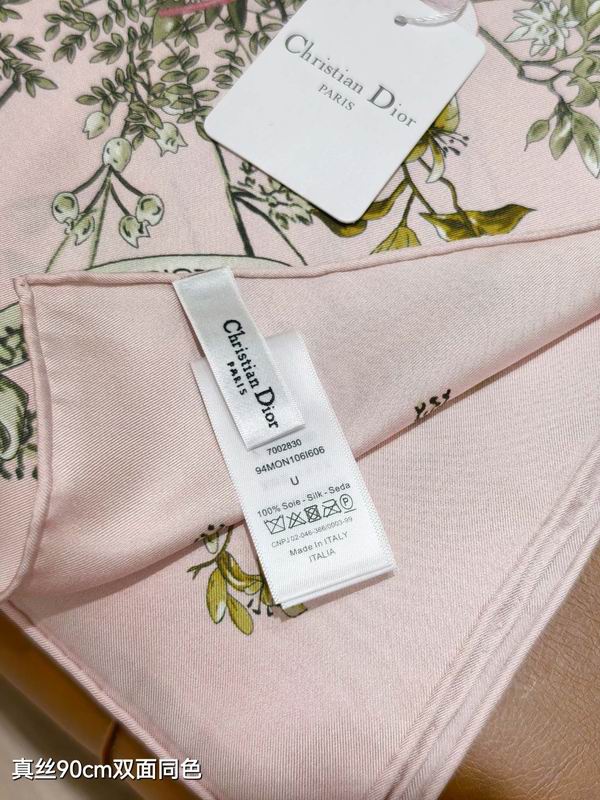 Dior silk scarf 90X90cm E03 (16)