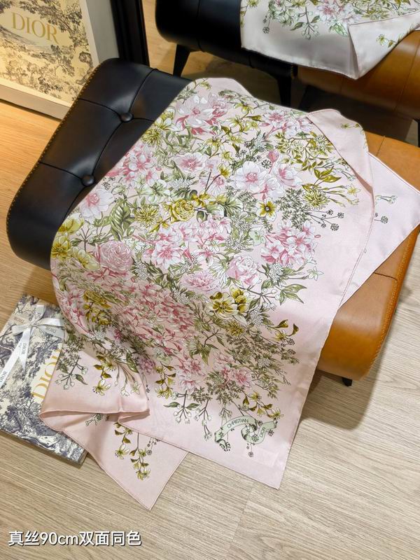 Dior silk scarf 90X90cm E03 (18)