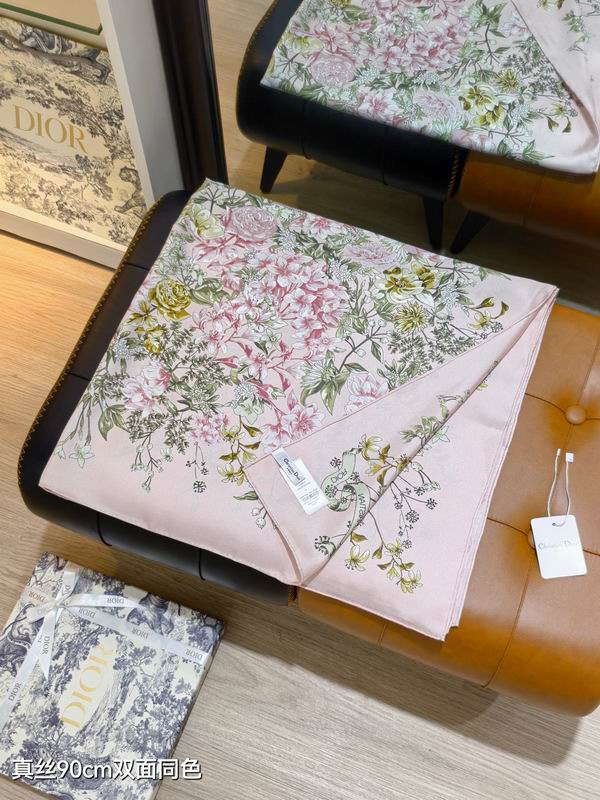 Dior silk scarf 90X90cm E03 (19)