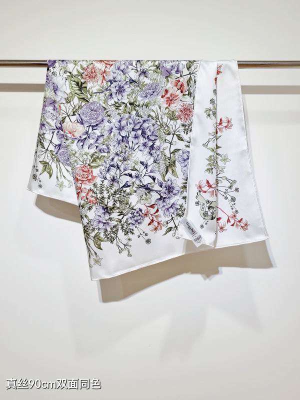 Dior silk scarf 90X90cm E03 (4)