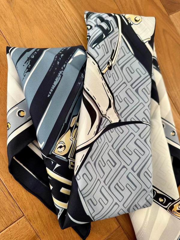 Fendi  silk scarf 90X90cm E (1)