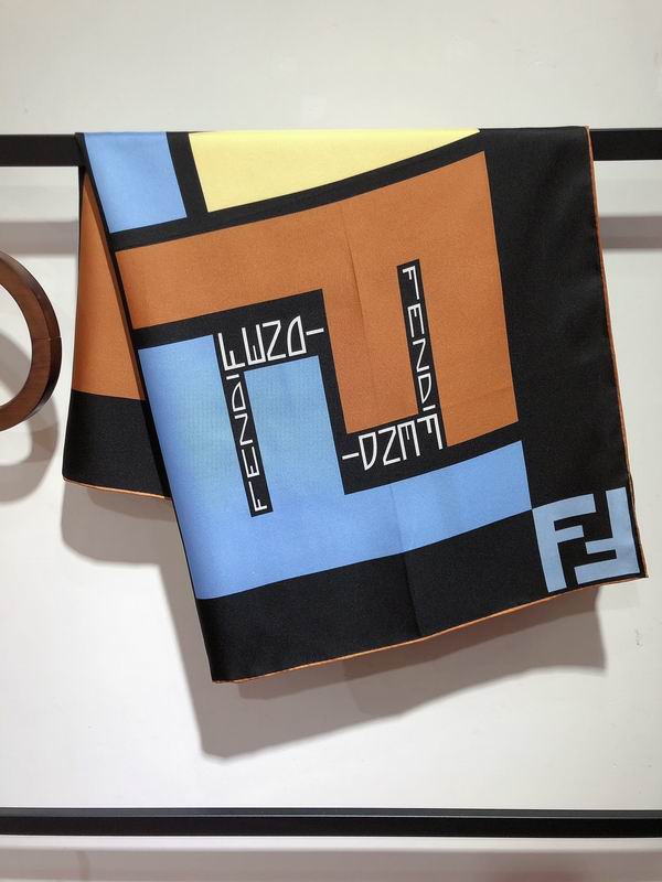 Fendi  silk scarf 90X90cm E (10)