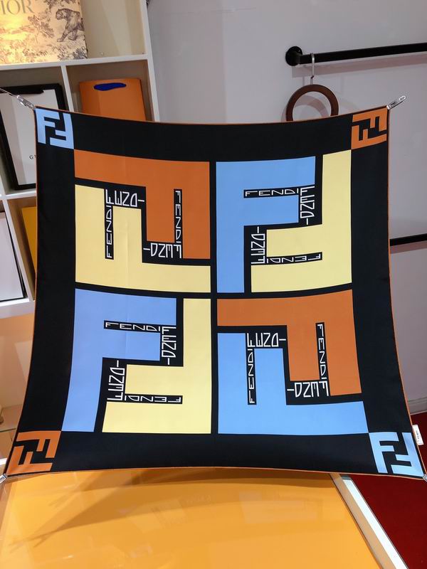 Fendi  silk scarf 90X90cm E (11)