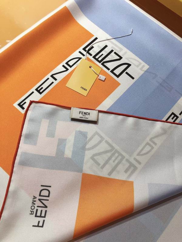 Fendi  silk scarf 90X90cm E (2)