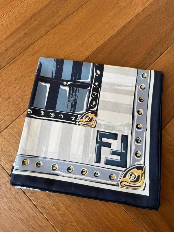Fendi  silk scarf 90X90cm E (7)