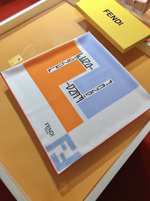 Fendi  silk scarf 90X90cm E (7)