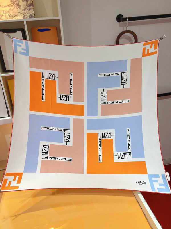 Fendi  silk scarf 90X90cm E (8)